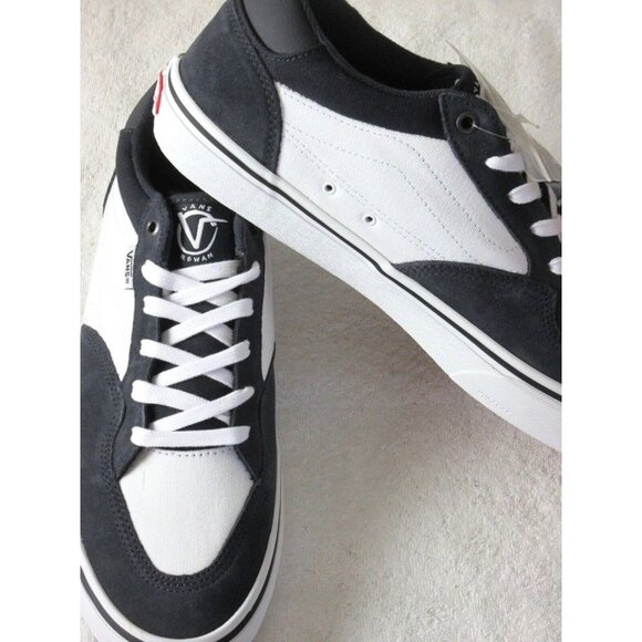 Vans Men's Rowan Zorilla Dark Navy White Suede Canvas Skate Shoes sizes NIB - Picture 4 of 5
